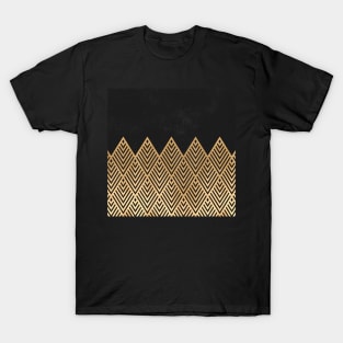 Geometric Black and Gold T-Shirt